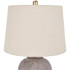Nourison 23" Earth Brown Rustic Ceramic Jar Table Lamp for Bedroom - Image 6