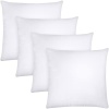 Utopia Bedding Throw Pillow Insert (Set of 4, White), 18 x 18 Inches Pillow - Image 3