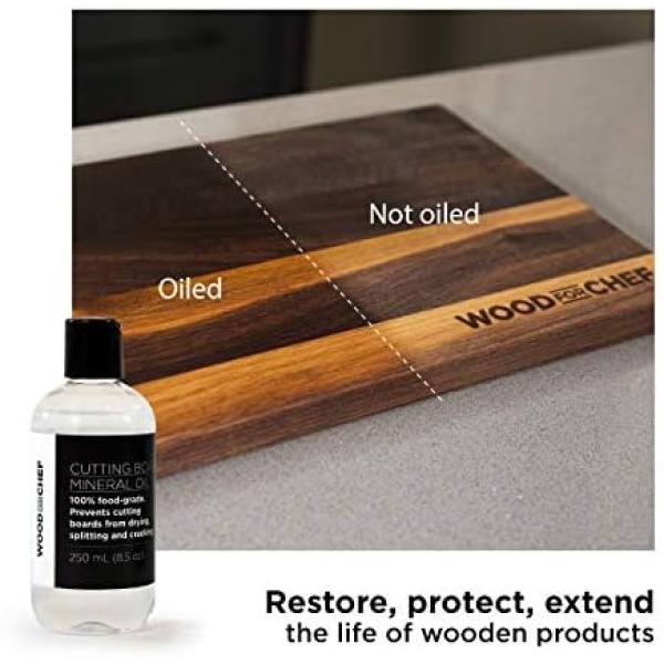 Food Grade Mineral Oil for Cutting Board (250ml) - Butcher Block Oil - Image 2