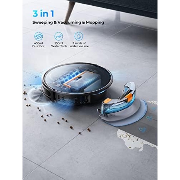 Laresar Robot Vacuums and Mop Combo,4500Pa Suction, Mop with Smart Dynamic - Image 3