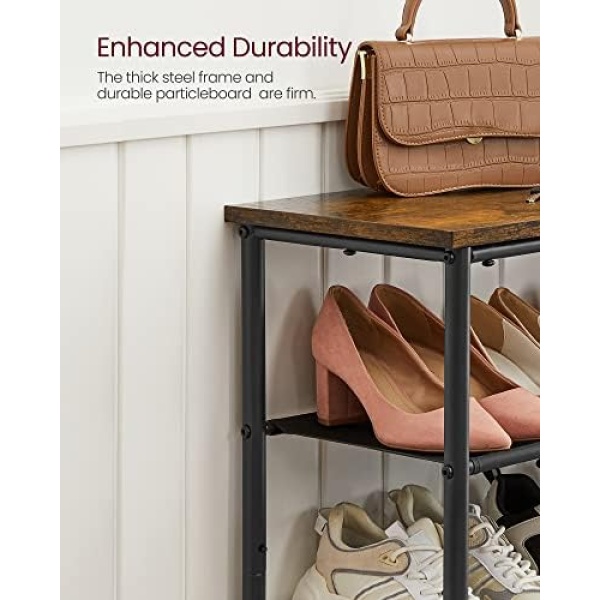 VASAGLE Shoe Rack, 5 Tier Shoe Storage Rack for 15-18 Pairs of Shoes, Narrow - Image 9