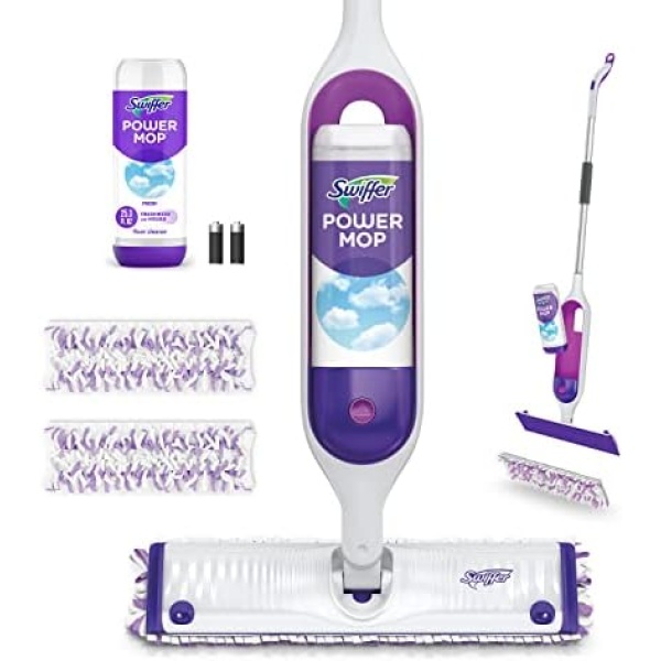Swiffer PowerMop Multi-Surface Mop Kit for Floor Cleaning, Fresh Scent, Mopping