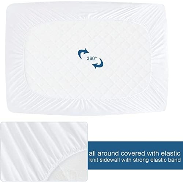 SPRINGSPIRIT 100% Waterproof Mattress Protector Twin Size Hypoallergenic Terry - Image 4