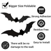 72Pcs Halloween Decoration 3D Bats Decorations, 4 Sizes Realistic PVC Scary Bats - Image 3