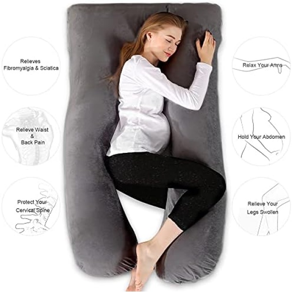 Chilling Home 59 Inch Pregnancy Pillow for Sleeping, Maternity Pillow for - Image 2