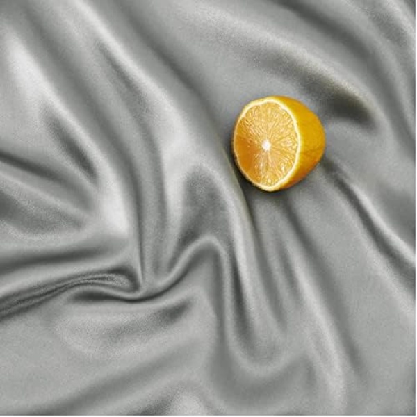 Bedsure Satin Pillow Cases 2 Pack Queen - Grey Satin Pillowcase for Hair - Image 5