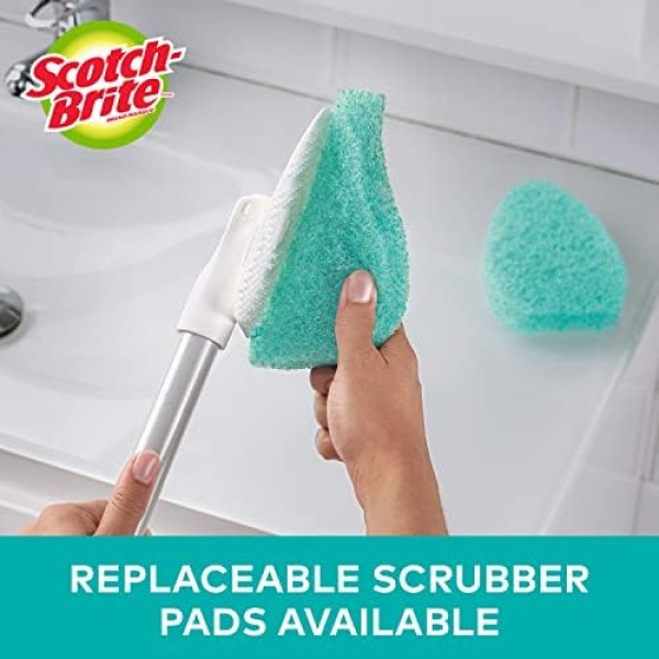 Scotch-Brite Tub and Shower Scrubber, Non Scratch, Long Reach Handle Extends - Image 5