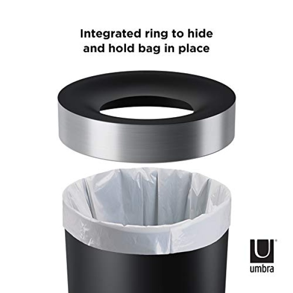 Umbra 1013048-047-REM Vento 16.5-Gallon Open Top Kitchen Trash Large, 30-Inch - Image 3