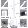 New Lefree Silicone Toilet Brush and Holder, Toilet Cleaner Brush Set, Non-Slip - Image 4