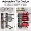 MUDEELA Pots and Pans Organizer for Cabinet 8-Tier Pan Organizer Rack - Image 5