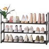 Shoe Rack for Closet Sturdy Shoe Storage Metal Shoe Rack Organizer for Entryway