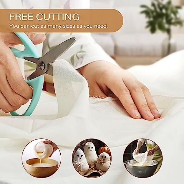 eFond Cheesecloth, 9 Square Feet Grade 100 Cheese Cloths for Straining Reusable - Image 4
