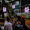 Halloween Decorations Outdoor 3Pcs Large Size Hanging Lighted Glowing Ghost - Image 3