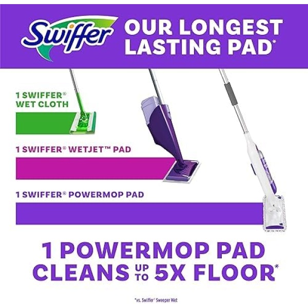 Swiffer PowerMop Multi-Surface Mop Kit for Floor Cleaning, Fresh Scent, Mopping - Image 3