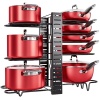 MUDEELA Pots and Pans Organizer for Cabinet 8-Tier Pan Organizer Rack