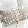 BlissBlush Gray Decorative Lumbar Pillow Cover 14x36, Boho Long Throw Pillow - Image 7